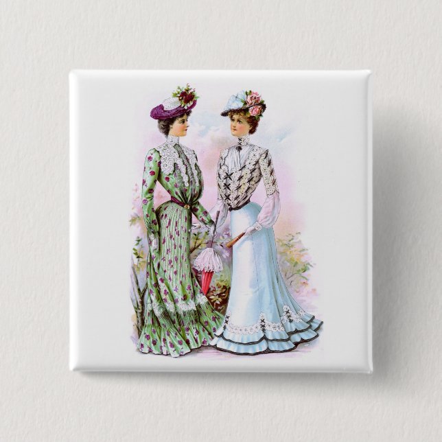 Vintageklänningar 1901 knapp (Framsida)