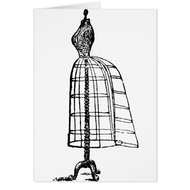 Vintageklänningen bildar hälsningskort (Framsidan)