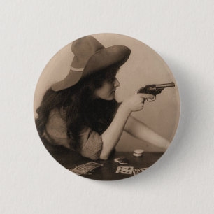 Vintagekoflicka Knapp