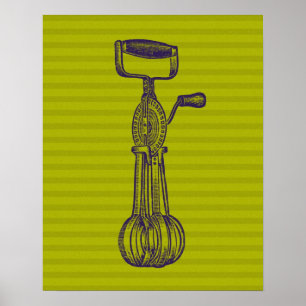 Vintagekökblandare Poster