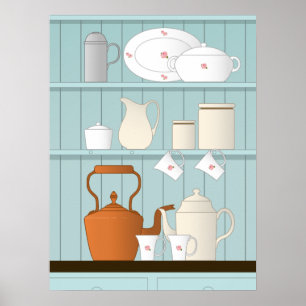 Vintagekökillustration Poster
