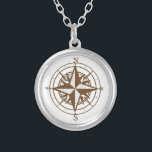 Vintagekompass Silverpläterat Halsband<br><div class="desc">Vintagekompass</div>
