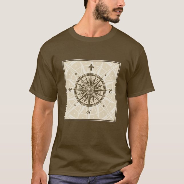 Vintagekompasset steg tee (Framsida)