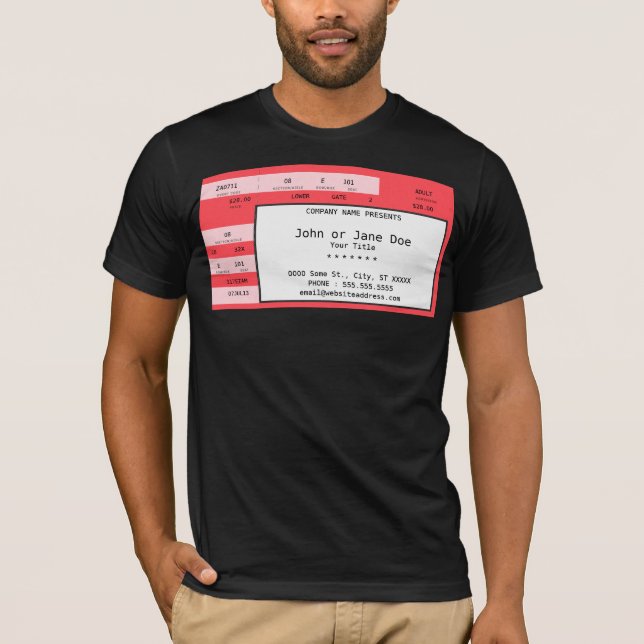 vintagekonsertbiljett tee (Framsida)