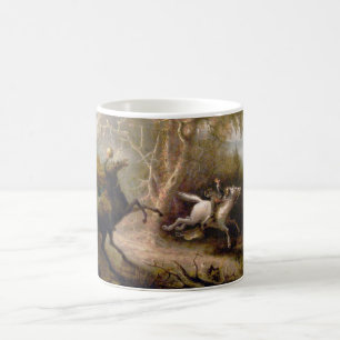Vintagekonst av den sömniga fördjupningen kaffemugg