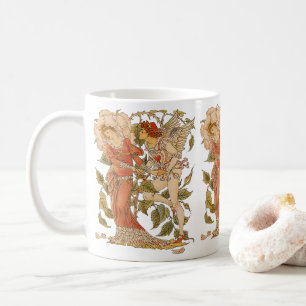 Vintagekonst från den viktorianska eran, Ros av Wa Kaffemugg