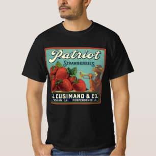 Vintagekonst från fruktlådaetikett för Patriot Jor T-shirt