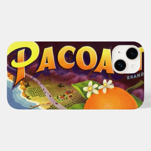 Vintagekonst från fruktlådaetikett, Pacoast Apelsi (Baksida (horisontell))