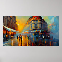 Vintagekonst Frankrike gammal  Poster