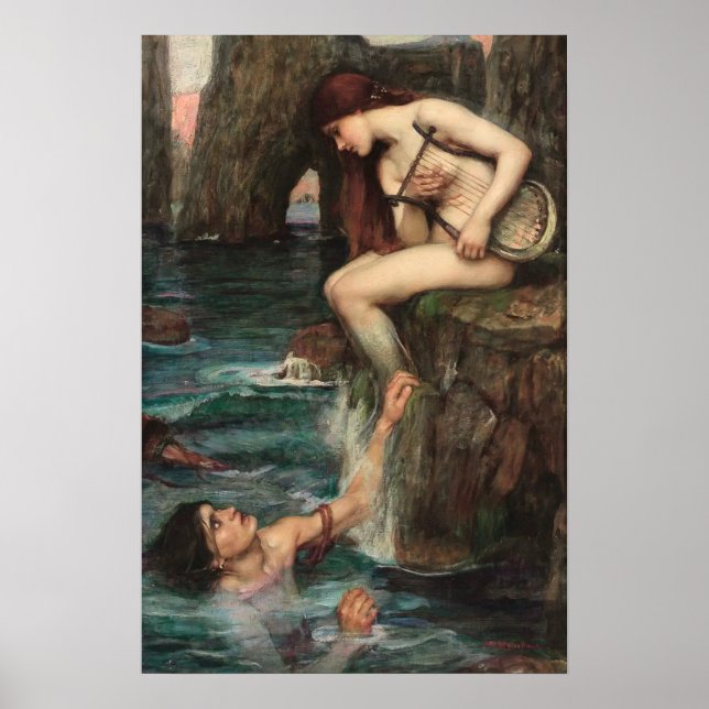 Vintagekonst John William Waterhouse Poster (Framsidan)
