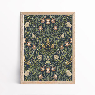 Vintagekonst och hantverk Blommig affisch Väggkons