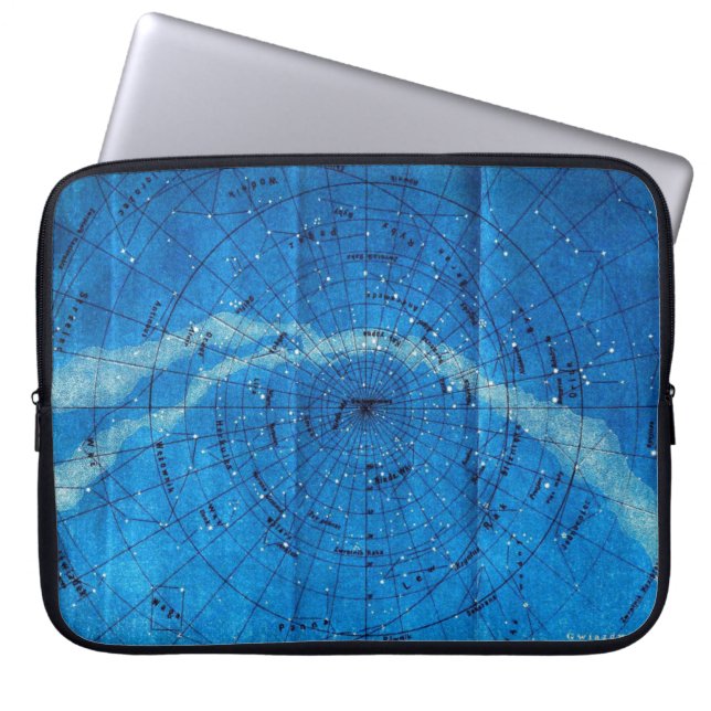 Vintagekonstellationkarta Laptop Sleeve (Framsidan)