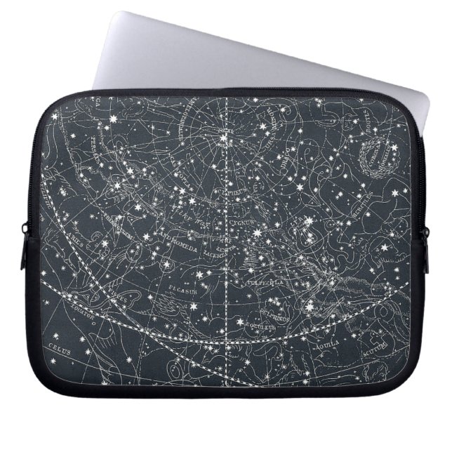 Vintagekonstellationkarta Laptop Sleeve (Framsidan)