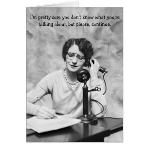 Vintagekontor - Sarcasm på telefonen, Hälsningskort