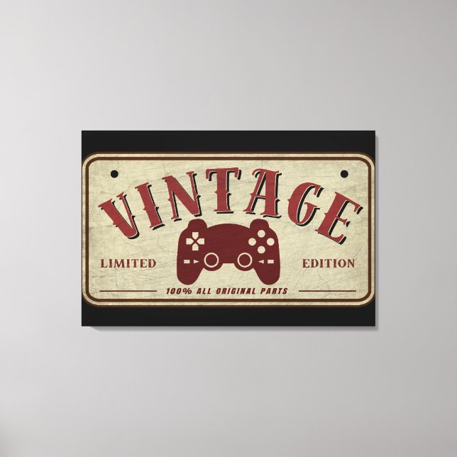 Vintagekontroll Begränsad Upplaga Originaldelar Canvastryck (Framsida)