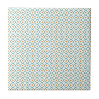 Vintagekrickan Quatrefoil och pricker Kakelplatta