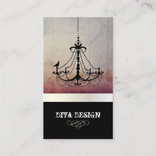 Vintagekronlampa + barockbakgrund visitkort