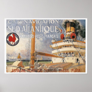 Vintagekryssningfrakten reser annonseringen poster