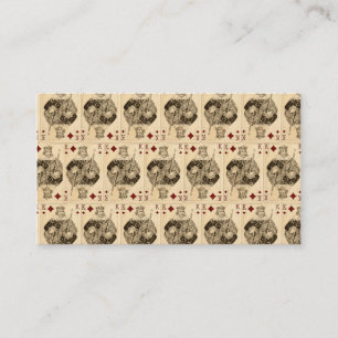 Vintagekungdiamanter som leker kortCollage Visitkort