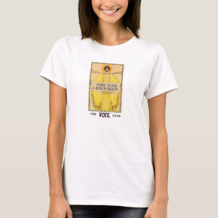 Vintagekvinna skjorta för rättigheter tee