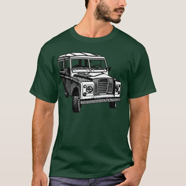 VintageLand Rover illustration Tee (Framsida)