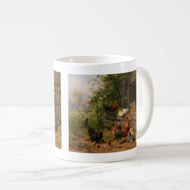 Vintagelandtupp och hönamugg kaffemugg (Framsida höger)