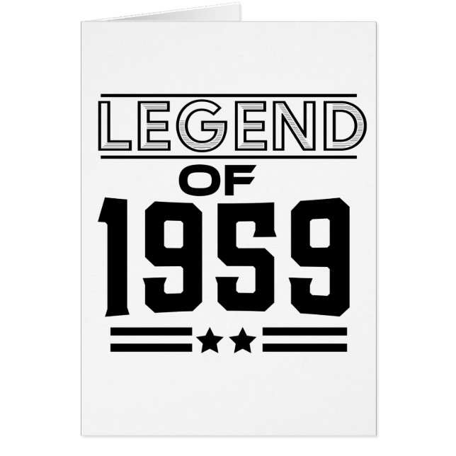 vintagelegend från 1959 hälsningskort (Framsidan)