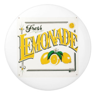 Vintagelemonade undertecknar den keramiska knoppen knopp