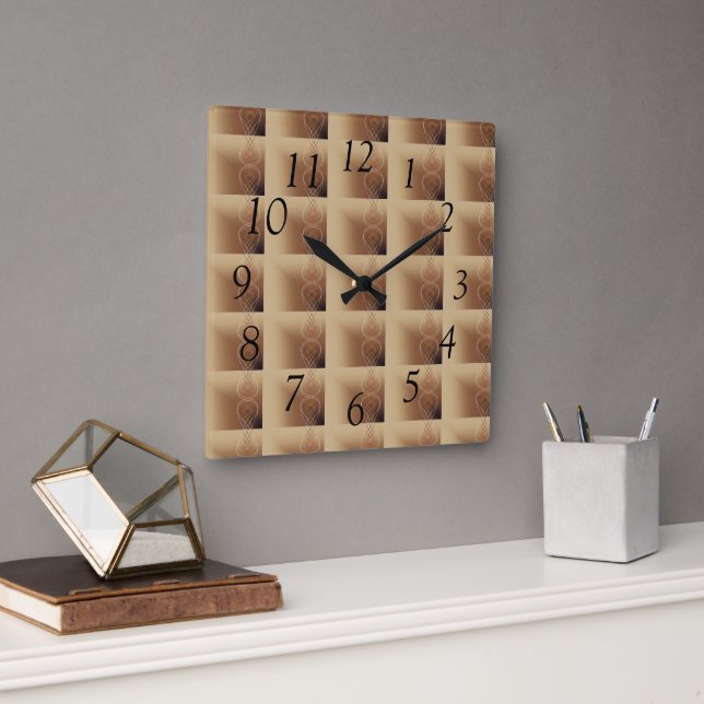 Vintageljus Fyrkantig Klocka (Kontor)