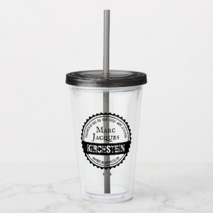 Vintagelogotypen din kända kapsyl cirklar Retro Take Away Mugg
