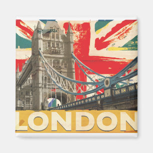 VintageLondon affisch Magnet