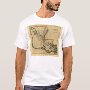 VintageLouisiana karta 1814 T-shirt