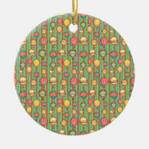 Vintageluftballong Julgransprydnad Keramik