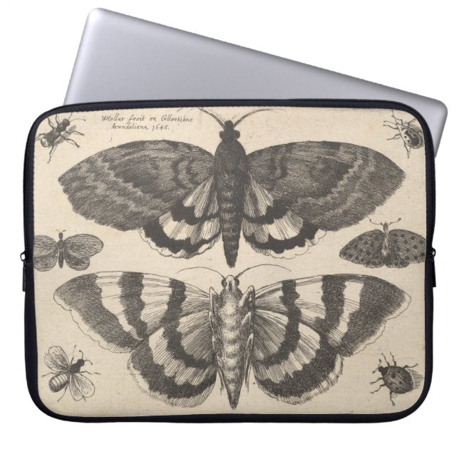 VintagemalLepidoptera Laptop Sleeve (Framsidan)