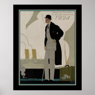 Vintagemanar mode/reser art déco poster