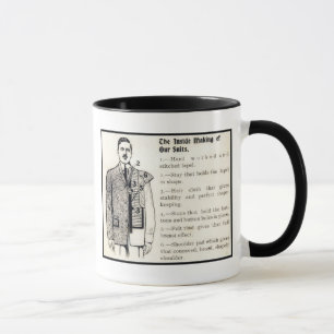 Vintagemanar personlig mugg för kostymer