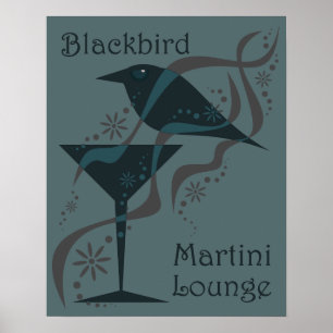 VintageMartini vardagsrum Poster