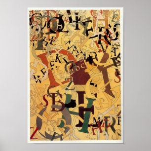 VintageMaxfield Parrish alfabet Poster