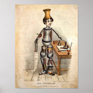 Vintagemedicin: 1850 avbildar kopierar poster