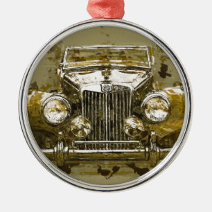 VintageMG-sportbil Julgransprydnad Metall