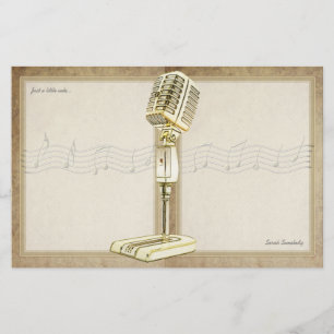 VintagemikrofonNotepaper Brevpapper