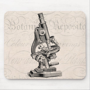Vintagemikroskopillustration Retro Steampunk Musmatta