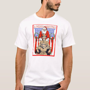 Vintagemilitär en god julskjorta tröja