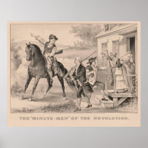 VintageMinutemen av revolutionillustrationen Poster