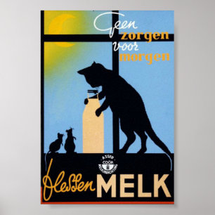 Vintagemjölkaffisch Poster