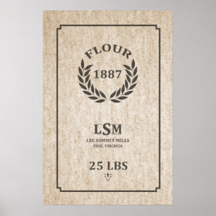 Vintagemjölsäck Poster