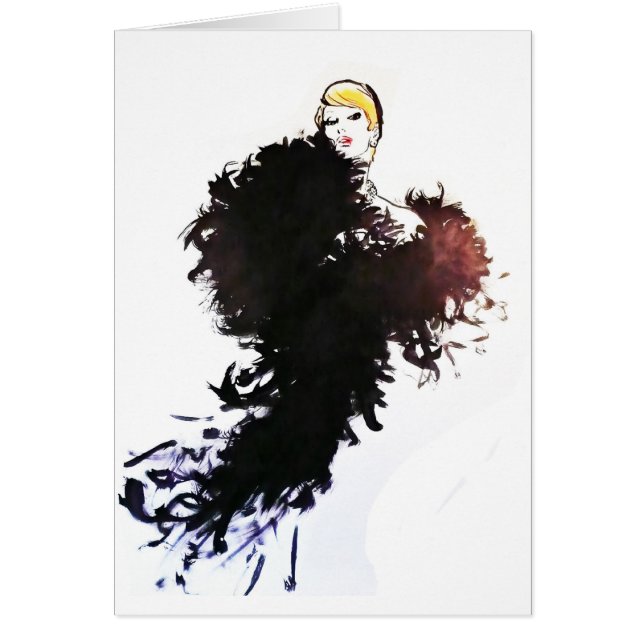 Vintagemode Hälsningskort (Framsidan)