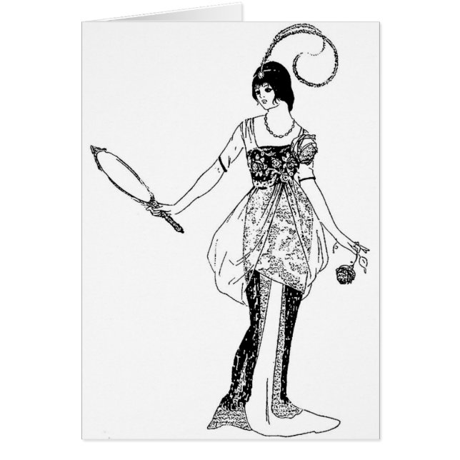 Vintagemode Hälsningskort (Framsidan)