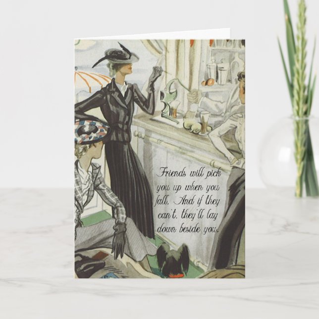 Vintagemodeannons:  Vänskap Kort (Framsida)