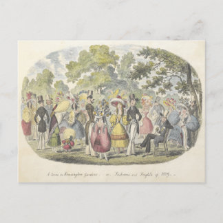 Vintagemodeträdgård i den London England vykortet Vykort